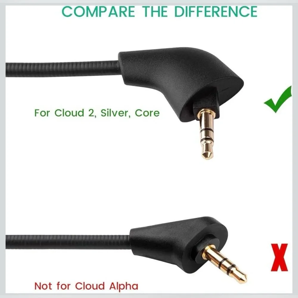 Hyper X Cloud II, X, Core, Pro, and Silver Gaming Headset Mic Replacement
